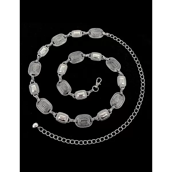 TOPACC Metal Link Chain Belt for Women Waist Chains Chunky Thick Chain Belt for Dresses JeansBelt Fashion8