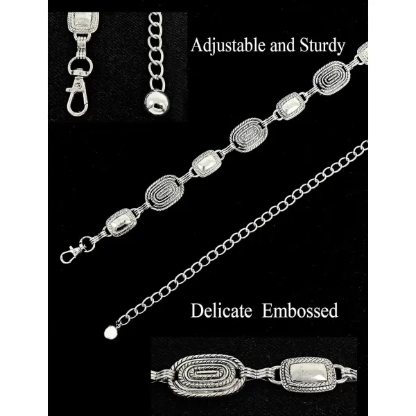 TOPACC Metal Link Chain Belt for Women Waist Chains Chunky Thick Chain Belt for Dresses JeansBelt Fashion8
