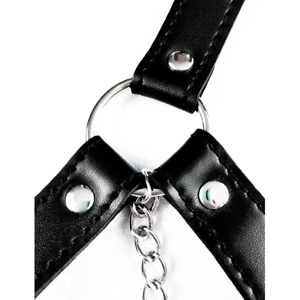 TOPACC Punk Waist Chain Belt Goth Body Harness for Women Leather Garter Gothic Belts Emo Rave Outfit CosplayBlack3