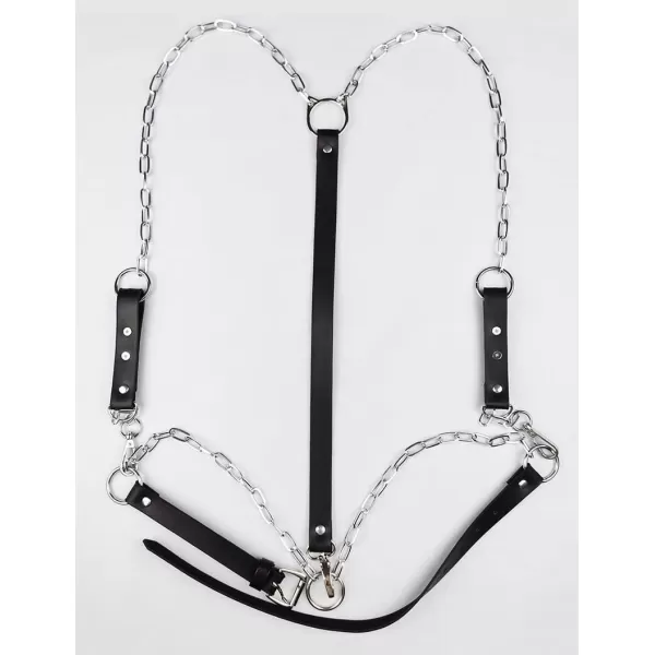 TOPACC Punk Waist Chain Belt Goth Body Harness for Women Leather Garter Gothic Belts Emo Rave Outfit CosplayBlack35