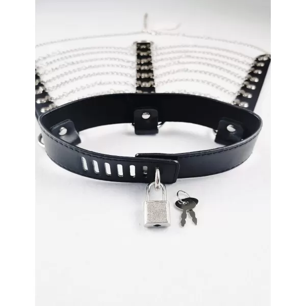TOPACC Punk Waist Chain Belt Goth Body Harness for Women Leather Garter Gothic Belts Emo Rave Outfit CosplayBlack7