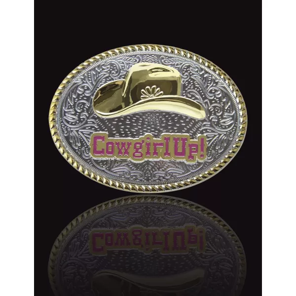 TOPACC Western Belt Buckles for Men Women Cowgirl Cowboy Cowgril Hat Rodeo Mens Replacement Buckle 15 Inches Novelty Belt Buckle
