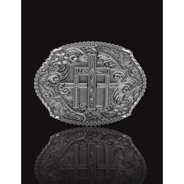 TOPACC Western Belt Buckles for Men Women Cowgirl Cowboy Crosses Rodeo Mens Replacement Buckle 15 Inches Novelty Belt Buckle