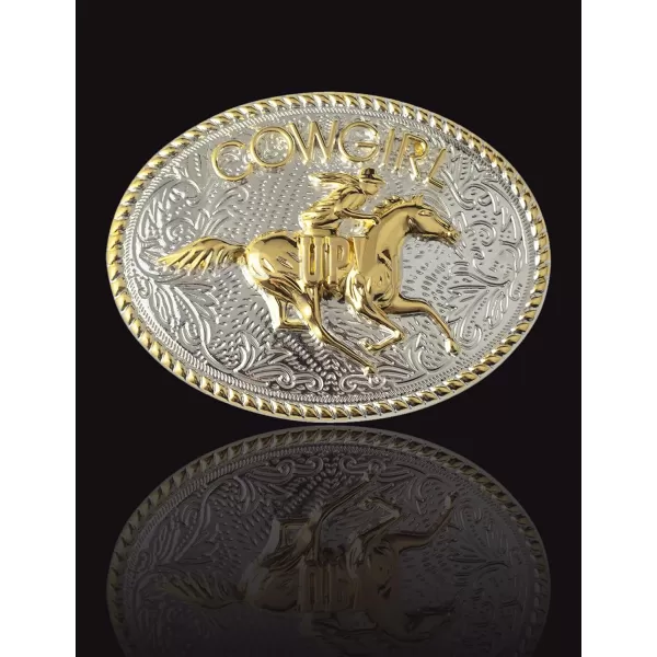 TOPACC Western Belt Buckles for Men Women Cowgirl Cowboy Horse Race Rodeo Mens Replacement Buckle 15 Inches Novelty Belt Buckle