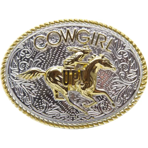 TOPACC Western Belt Buckles for Men Women Cowgirl Cowboy Horse Race Rodeo Mens Replacement Buckle 15 Inches Novelty Belt Buckle