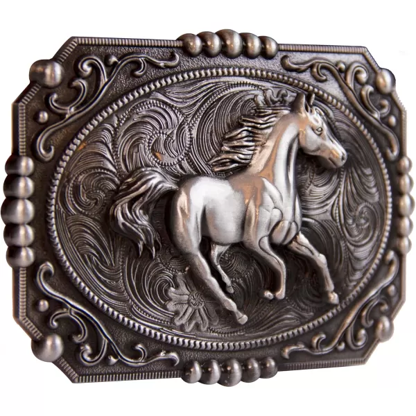 TOPACC Western Belt Buckles for Men Women Cowgirl Cowboy Rodeo Horse Mens Replacement Buckle 15 Inches Novelty Belt Buckle