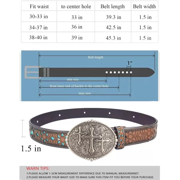 TOPACC Western Belts for Women Men with Buckle Cowboy Cowgirl Country Belt for Jeans PantsAntisilver