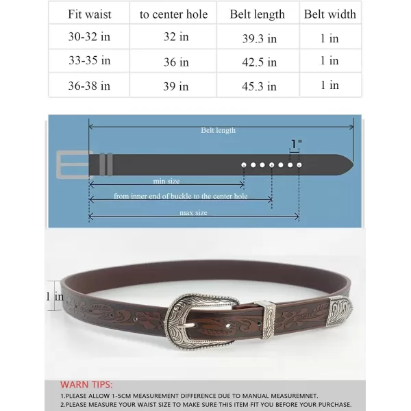 TOPACC Western Fashion Cowgirl Cowboy belts for Women Mens Jeans Pants DressesBrown102