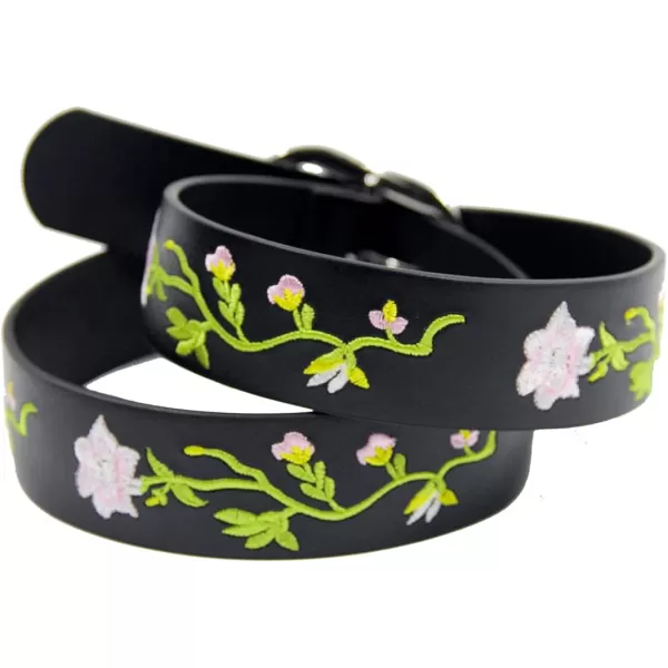 TOPACC Western Fashion Cowgirl Cowboy belts for Women Mens Jeans Pants DressesGreen