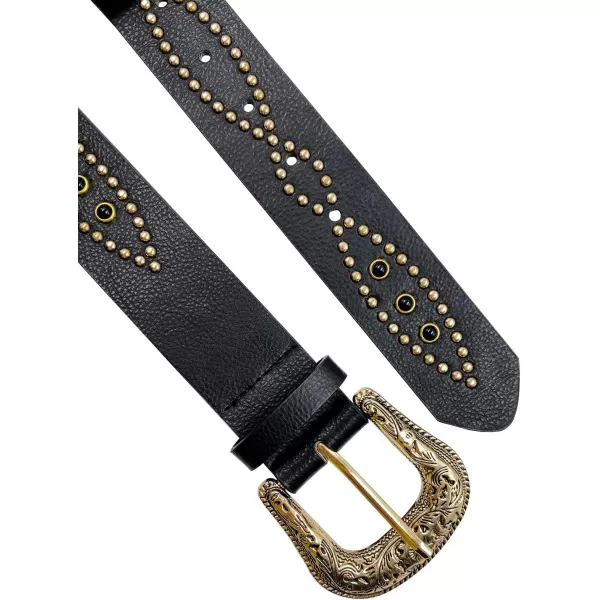 TOPACC Western Fashion Cowgirl Cowboy belts for Women Mens Jeans Pants DressesStyle01
