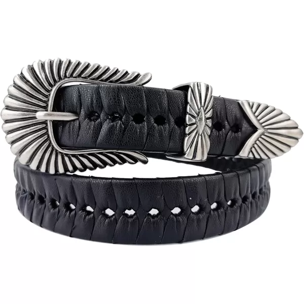 TOPACC Western Fashion Cowgirl Cowboy belts for Women Mens Jeans Pants DressesStyle03