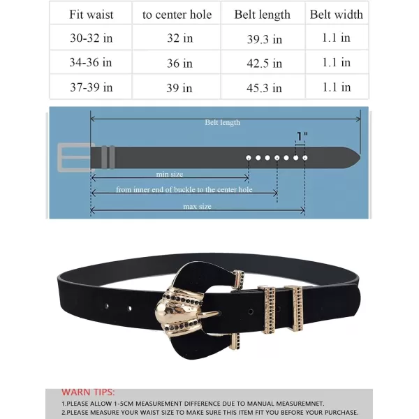 TOPACC Western Fashion Cowgirl Cowboy belts for Women Mens Jeans Pants DressesStyle06
