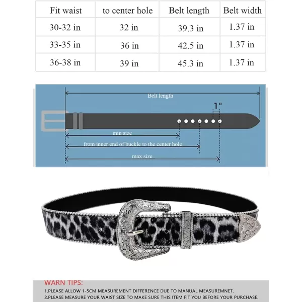 TOPACC Western Fashion Cowgirl Cowboy belts for Women Mens Jeans Pants DressesStyle08