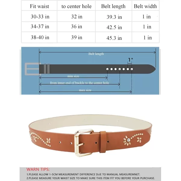 TOPACC Western Fashion Cowgirl Cowboy belts for Women Mens Jeans Pants DressesStyle10