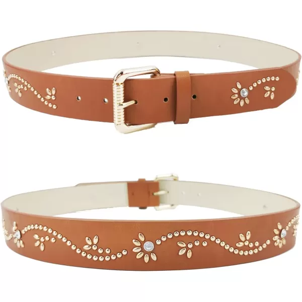 TOPACC Western Fashion Cowgirl Cowboy belts for Women Mens Jeans Pants DressesStyle10