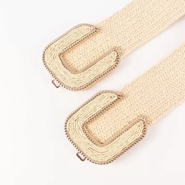 TOPACC Womens Fashion Elastic Belt for Dress Stretchy Wide Waist Cinch BeltBeige76