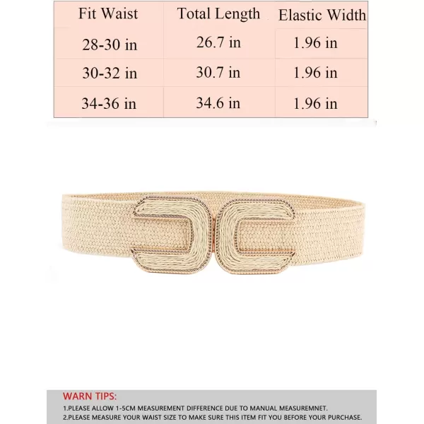 TOPACC Womens Fashion Elastic Belt for Dress Stretchy Wide Waist Cinch BeltBeige76