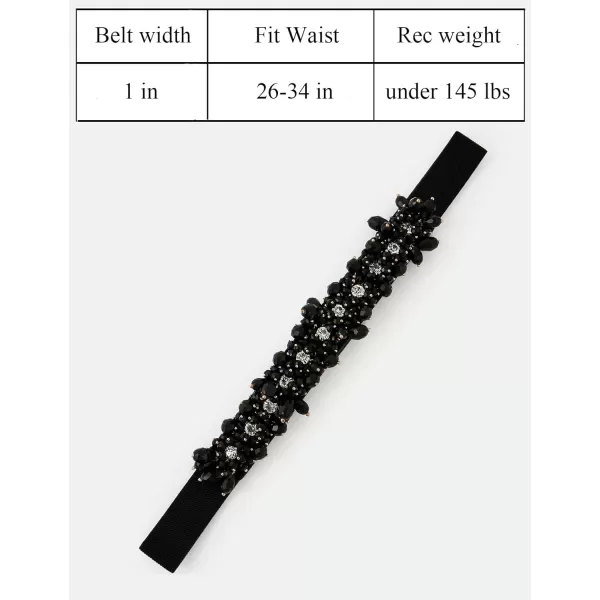 TOPACC Womens Fashion Elastic Belt for Dress Stretchy Wide Waist Cinch BeltBlack34