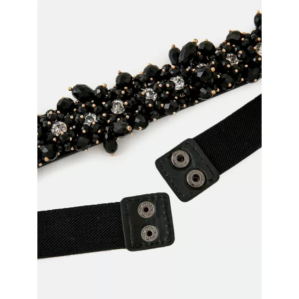 TOPACC Womens Fashion Elastic Belt for Dress Stretchy Wide Waist Cinch BeltBlack34