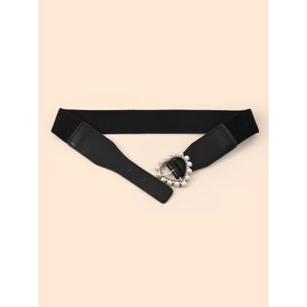TOPACC Womens Fashion Elastic Belt for Dress Stretchy Wide Waist Cinch BeltBlack50