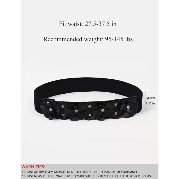 TOPACC Womens Fashion Elastic Belt for Dress Stretchy Wide Waist Cinch BeltBlack51