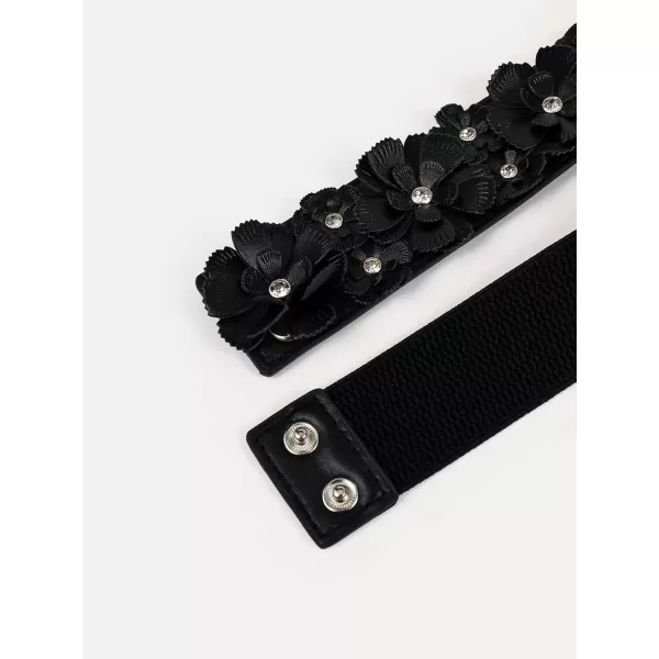 TOPACC Womens Fashion Elastic Belt for Dress Stretchy Wide Waist Cinch BeltBlack51