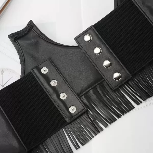 TOPACC Womens Fashion Elastic Belt for Dress Stretchy Wide Waist Cinch BeltBlack56