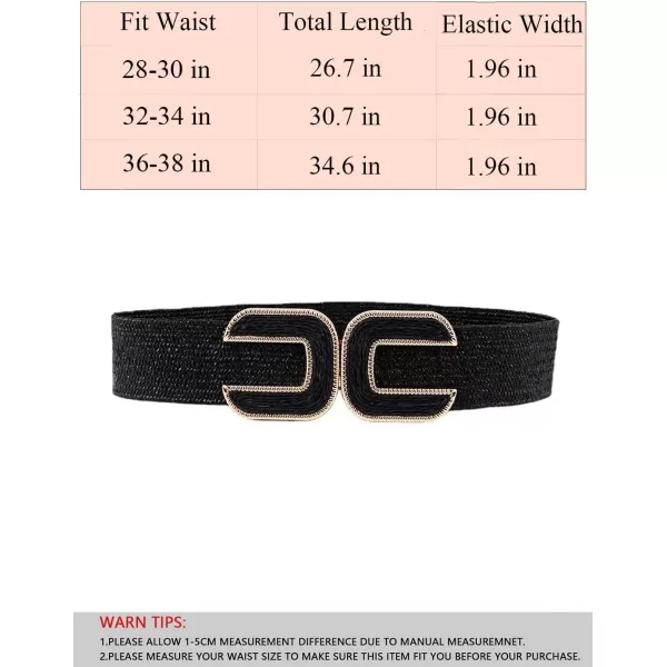 TOPACC Womens Fashion Elastic Belt for Dress Stretchy Wide Waist Cinch BeltBlack76