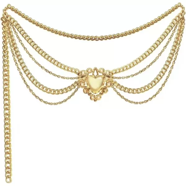 TOPACC Metal Link Chain Belt for Women Waist Chains Chunky Thick Chain Belt for Dresses JeansBelt Fashion5