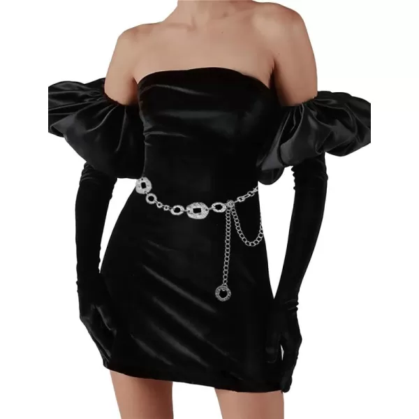 TOPACC Metal Link Chain Belt for Women Waist Chains Chunky Thick Chain Belt for Dresses JeansBelt Fashion6