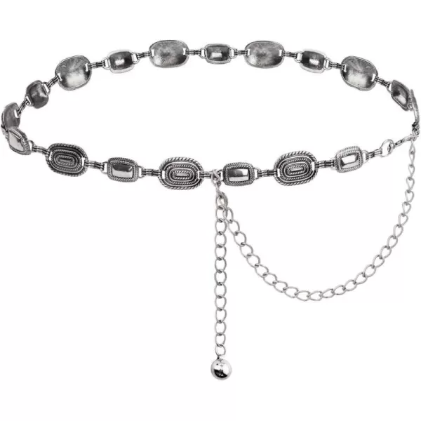 TOPACC Metal Link Chain Belt for Women Waist Chains Chunky Thick Chain Belt for Dresses JeansBelt Fashion8