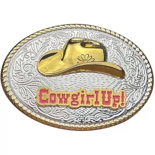 TOPACC Western Belt Buckles for Men Women Cowgirl Cowboy Cowgril Hat Rodeo Mens Replacement Buckle 15 Inches Novelty Belt Buckle