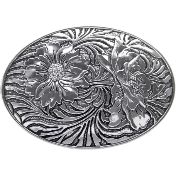 TOPACC Western Belt Buckles for Men Women Cowgirl Cowboy Flower Rodeo Mens Replacement Buckle 15 Inches Novelty Belt Buckle