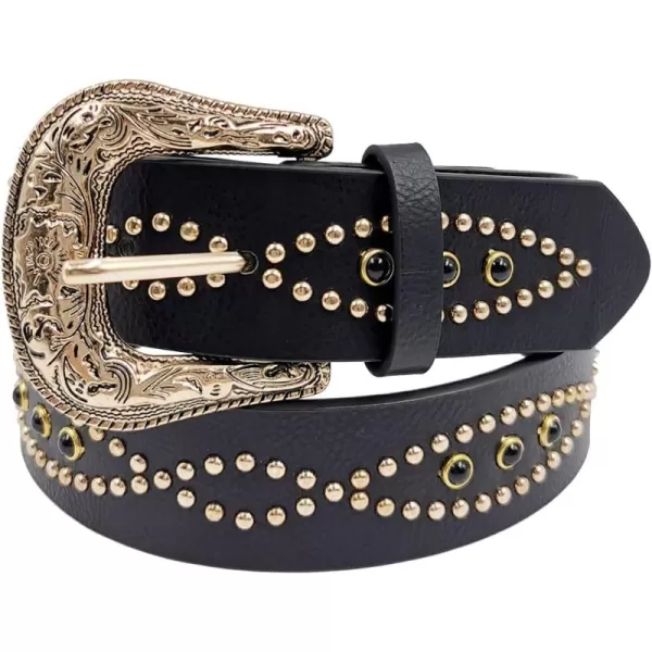 TOPACC Western Fashion Cowgirl Cowboy belts for Women Mens Jeans Pants DressesStyle01