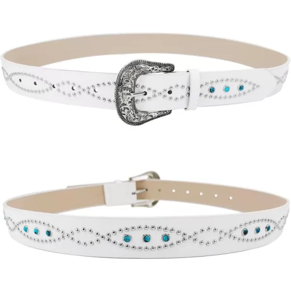 TOPACC Western Fashion Cowgirl Cowboy belts for Women Mens Jeans Pants DressesStyle02