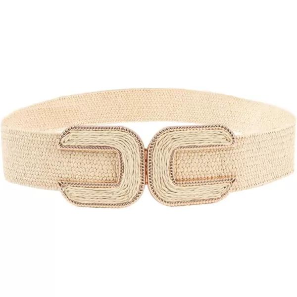 TOPACC Womens Fashion Elastic Belt for Dress Stretchy Wide Waist Cinch BeltBeige76