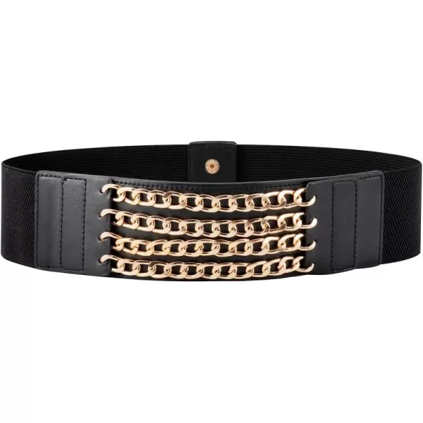 TOPACC Womens Fashion Elastic Belt for Dress Stretchy Wide Waist Cinch BeltBlack53