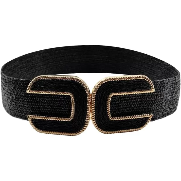 TOPACC Womens Fashion Elastic Belt for Dress Stretchy Wide Waist Cinch BeltBlack76