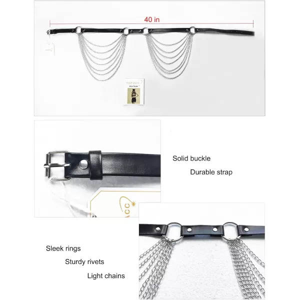 TOPACC Silver Chain Belt for Women Waist Chains Layered Belly Chain Bikini Beach Girls Dresses