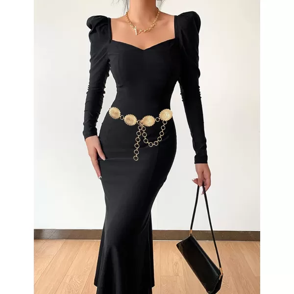 TOPACC Western Metal Concho Belt for Women Cowgirl Chain Belts for Dresses Jeans Country Concert OutfitBronze100