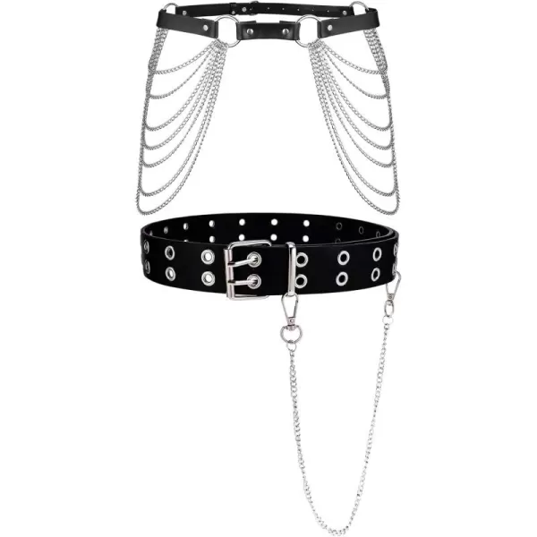 TOPACC Silver Chain Belt for Women Waist Chains Layered Belly Chain Bikini Beach Girls Dresses