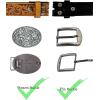 imageTOPACC 2 Pack Western Belts for Men Women Without Buckle Cowgirl Cowboy Belt Strap 15quotA Blackbrown