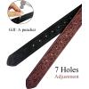 imageTOPACC 2 Pack Western Belts for Men Women Without Buckle Cowgirl Cowboy Belt Strap 15quotB Blackdark Brown