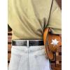 imageTOPACC 2 Pack Western Belts for Men Women Without Buckle Cowgirl Cowboy Belt Strap 15quotC Blackbrown