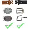 imageTOPACC 2 Pack Western Belts for Men Women Without Buckle Cowgirl Cowboy Belt Strap 15quotC Blackbrown
