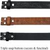 imageTOPACC 2 Pack Western Belts for Men Women Without Buckle Cowgirl Cowboy Belt Strap 15quotC Blackbrown