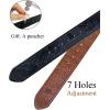 imageTOPACC 2 Pack Western Belts for Men Women Without Buckle Cowgirl Cowboy Belt Strap 15quotC Blackbrown