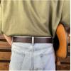imageTOPACC 2 Pack Western Belts for Men Women Without Buckle Cowgirl Cowboy Belt Strap 15quotD Blackdark Brown