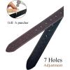 imageTOPACC 2 Pack Western Belts for Men Women Without Buckle Cowgirl Cowboy Belt Strap 15quotD Blackdark Brown