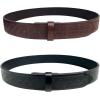 imageTOPACC 2 Pack Western Belts for Men Women Without Buckle Cowgirl Cowboy Belt Strap 15quotD Blackdark Brown